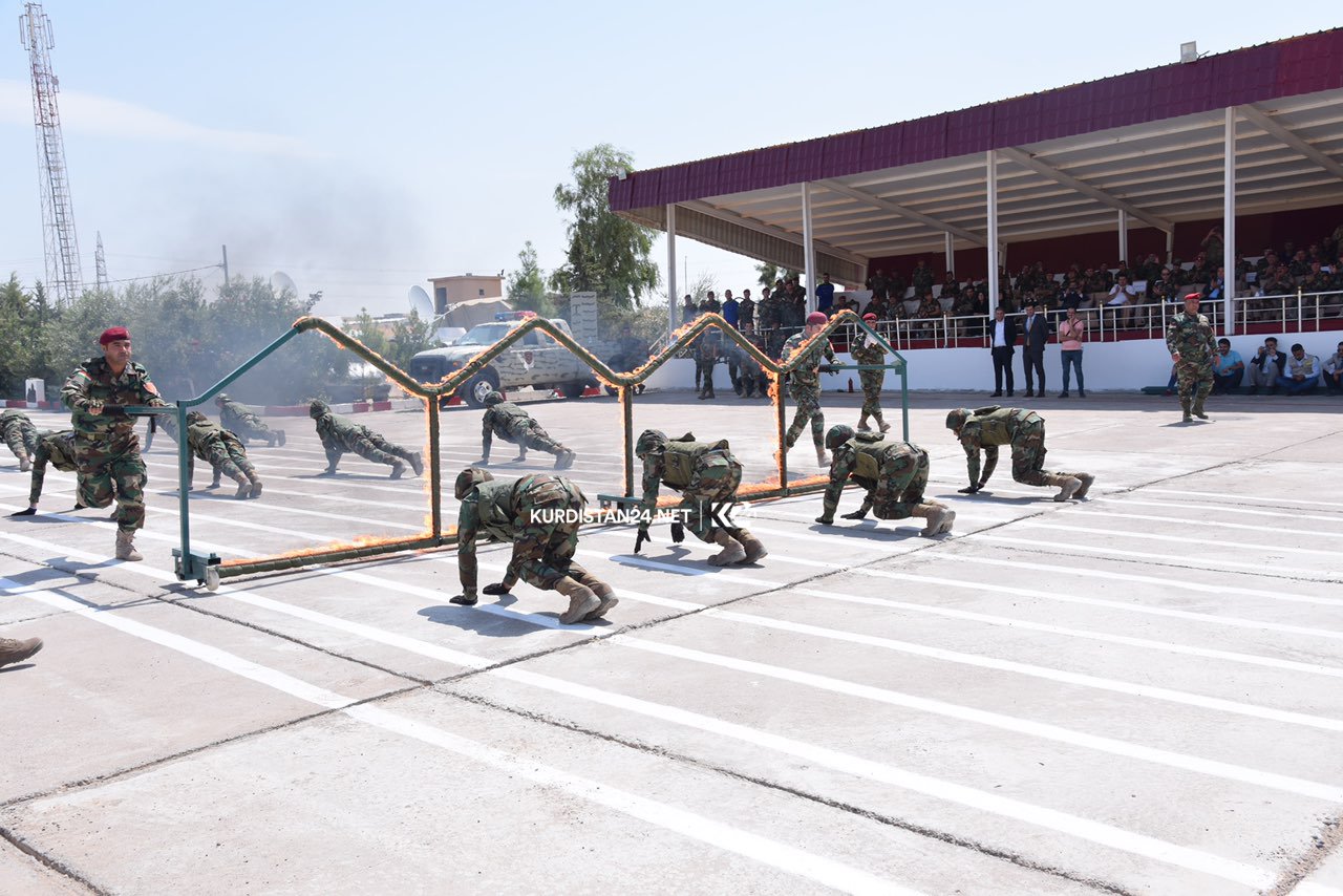 A total of 457 Kurdish Peshmerga fighters completed months of military training which US-led coalition advisers supervised, Aug. 27, 2019. (Photo: Kurdistan 24)